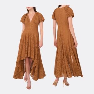 Parker The Sally High Low Dress NWT Women's Size 6 Lace Tiered V-Neck $200